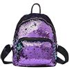 DemiawakingIT Zaino con Paillettes Stile Preppy Borsa da Viaggio Glitterata Borsa da Scuola Casual per Studenti (Viola)