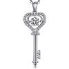 Miaofu Chiave Collana,Collana Chiave Donna Collana Di Chiave Key Necklace Collana Argento Chiave,Collana Con Chiave a Cuore,Donna Collana Ciondolo Chiave,Collana Argento 925 Chiave,Collana Pendente Chiave