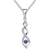 JO WISDOM Collana di Infinito Argento 925 Donna,Ciondolo con Catena Zirconia cubica 3A Febbraio Birthstone Colore Ametista