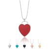Inscintille Cuore rock Collana a palline in acciaio con cuore colorato Rosso/1.5 cm