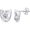 SILVEGO Orecchini maschere del teatro in argento 925 rodiato