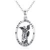 ZIPPICE Collana di San Michele, Collana in platino placcato oro argento sterling S925, Collana di amuleto di protezione buona fortuna per gli uomini, Collana con ciondolo Arcangelo Gioielli Regali