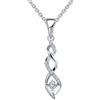 JO WISDOM Collana di Infinito Argento 925 Donna,Ciondolo con Catena Zirconia cubica 3A Aprile Birthstone