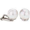 Traveller Orecchini a clip - Senza piercing all'orecchio - Perla Ø 10 mm - Bianco - platino - 700110