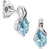 Miore Orecchini Donna Aquamarina Oro Bianco 9 Kt / 375