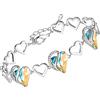 Leafael Bracciale Argento cuore d'amore infinito, bracciali con cristalli curativi, Senza allergie gioielli, Regalo con scatola regalo con estensore catena da 7+2 pollici