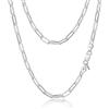 Amberta Collanina a Maglia Rettangolare da Donna in Argento Sterling 925: 4.4 mm 45 cm Regolabile