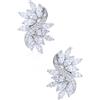 Crystalline Azuria Donna 18ct Placcato Oro Nozze Orecchini a Lobo con Bianco Cristalli di Zirconi