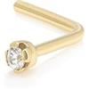 Mia Gioielli - Piercing Piccolo Brillantino - Orecchino Naso Oro Giallo 18k (750) con Zircone - stile Griffo - Anallergico Uomo Donna - F-06027-0G07