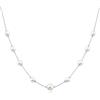 Crystalline Azuria Donna 18ct Placcato Oro Bianco Collana con Cristallo Perla simulata Bianca 42 cm