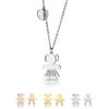 inSCINTILLE Collana Donna in Acciaio Inossidabile con Ciondolo Bebè e Cristalli Strass (Bimba Argento)