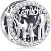 LaMenars mano nella mano famiglia ciondoli per bracciali argento cuore perline per collane ciondoli San Valentino regalo di compleanno festa della mamma