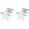 inSCINTILLE Orecchini Lucidi Donna a Lobo con Stella o Cuore in Acciaio Inossidabile (Stelle Argento)