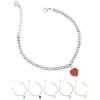 inSCINTILLE Cuore Rock Bracciale Donna a Palline in Acciaio color Argento o Oro, Idea Regalo San Valentino per lei, Bracciale Perline con Cuore Colorato (Rosso, Acciaio inossidabile)