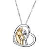YFN Collana con Ciondolo a Forma di Cavallo Gioielli in Argento Sterling 925 Ragazze Abbracciano il Regalo del Cavallo per le Donne Ragazze (Collana con cavallo d'oro)