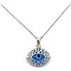 MYSTIC JEWELS By Dalia - Collana Contro Il malocchio, in Vetro e Argento Sterling 925, con Occhio di Turco in filigrana (Forma degli Occhi)