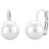 Traveller orecchini monachella - perla 12mm bianco - placcato platino - 700712