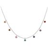 WANDA PLATA Collana Girocollo Donna Argento con Perline e Ciondoli Zirconia, Catenina Choker Ragaza Argento 925, Catena Regolabile 40+5 cm, Gioelli Regalo Originale, Scatola Regalo