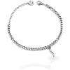 inSCINTILLE Corni Bracciale Donna Acciaio Inossidabile con Corno Peperoncino Portafortuna, Braccialetto Uomo Sfere in Acciaio Inossidabile (Argento, Acciaio)
