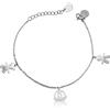 inSCINTILLE Sweet Child Bracciale Donna in Acciaio Inossidabile con Ciondolo Bebè, Bracciale Mamma Regalo Gravidanza (Bimbi Argento)