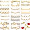 HICARER 24 Clip Scarpe Decorativi Fermagli per Scarpe di Perle Finte Accessori Scarpe Strass Ciondoli per Scarpe (Oro)