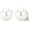 Traveller Orecchini a clip - Senza piercing all'orecchio - Perla Ø 20 mm - Bianco - platino - 801120