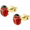 Orecchini Bambina Oro Giallo 333 A Forma Di Coccinella - Gioielli Per Bambini Con Custodia - Regalo Battesimo O Compleanno - Clever Schmuck