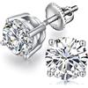 jiamiaoi Orecchini Uomo Diamanti Zirconi Argento Diamante Orecchino Uomo Donna Con Zirconi Argento 18K Oro Placcata Orecchini Donna A Vite