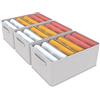 DIGZ 3 Pezzi Organizer Armadio Cassettiera per Jeans Organizer per cassetti impilabile e robusto Contenitori per armadio salvaspazio più spessi Scatole Portaoggetti con 6 Scomparti per Jeans, Maglione