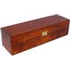 Wooden World - Scatola portabottiglie vino accessori vino cofanetto regalo in legno - Laccato nel colore del legno ontano-arancio