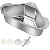 CHSEROK Portaoggetti per Lavandino, CHSEROK Stainless Steel Scolapasta da Lavello, Porta Spugne Lavello Cucina con due Ventose per Filtrazione e Organizzazione Lavello Cucina