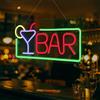 FITNATE Cartello Barre al neon, luce per insegne al neon, USB alimentato a LED Display Board Bar Decorare per affari, negozi, bar, feste, decorazioni per la casa, incluso cartello orario di lavoro