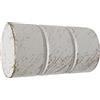 GIRASOLE HOME® Terminale Cilindro Scanalato per Asta da Tenda dal Diametro di 18-20 mm 2 Pezzi in Alluminio (Bianco e Oro)