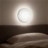 Riloer Luce notturna, 6 LED sotto l'armadio, applique da parete con sensore di movimento wireless PIR per giardino, cortile, corridoio, veranda, libreria, vetrina, guscio d'argento, luce calda