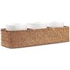 DECRAFTS Cesta Portaoggetti Seagrass Scatola di Vimini Rettangolare con Scomparti per Organizzare di Carta Igienica Naturale (42cm x 14cm x 9cm)