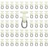 HLIWS Puleggia Per Tende-100 pezzi Guida Interna Rulli per tende in plastica,Tende Per Scorrimento Cursori,Gancio per Tende Scorrevoli(Bianco)