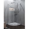 Novellini Zephyros 2.0 R 100 Box Doccia Semicircolare - Cristallo: Trasparente - Profilo: Bianco Opaco