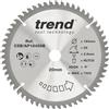 Trend Lama per sega circolare CraftPro TCT per piano di lavoro in alluminio e plastica, diametro 184 mm x 58 denti, foro 16 mm, punta in carburo di tungsteno, CSB/AP18458