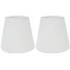 Eastlion 2 Paralumi E14/E27 per Lampade da Tavolo,Lampadari di Cristallo,Paralume Superiore 10 cm x Altezza14 cm x Inferiore 16 cm Bianco