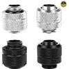 LuluDa 4 Pcs Raccordo a Compressione Per Raffreddamento Ad Acqua Raccordo a Doppio Tocco Raccordo Per Tubo Morbido Con Filettatura g1 / 4 Raccordi Per Sistema Di Raffreddamento Ad Acqua Per Pc