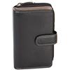VISCONTI ® Portafoglio Donna Vera Pelle con protezione RFID Porta Carte di Credito con Portamonete Borsellino Portafogli Porta Banconote - COLORADO (Tortora/Nero)