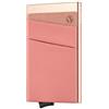 VULKIT Porta Carte di Credito Schermato Pop-Up Portafoglio Sottile Uomo o Donne in Alluminio Rigido con Tasca Negozi Carte e Banconote, Champagne