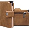 BEWMER v2 Portafoglio Uomo Slim In Similpelle Con Protezione RFID Anticlonazione - Porta Carte Di Credito Uomo E Donna Per 9 Tessere, Con Portamonete