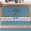PETTI Artigiani Italiani - Coprifornello Elegante di Cotone, Shabby Chic in Tinta Unita con Balza in Pizzo Sangallo e Fiocchi, Copri fornello per Induzione e Fuochi a Gas, 70x50cm Avion