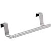 Wenko 79173100 Barra Portasalviette Sopra Anta Telescopica Estraibile, Acciaio Inossidabile, 22-35 x 6 x 7 cm, Argento Opaco