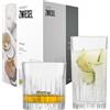 SCHOTT ZWIESEL Set di 8 bicchieri Stage | 4 bicchieri da long drink diritti e 4 da whisky con rilievo, bicchieri in cristallo lavabili in lavastoviglie