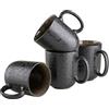 MÄSER Serie Niara 465 - Set di 4 tazze da caffè in ceramica, in gres, colore: Grigio/Nero