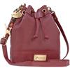 Catwalk Collection Handbags - Vera Pelle - Borsa a Tracolla con Coulisse da Donna - Tracolla regolabile - ROCHELLE - BLU