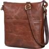 LEABAGS Borsa a mano donna | Borsa a tracolla in vera pelle di alta qualità | Borsa a spalla | Borsa per lavoro, università, scuola e tempo libero | Taglia M (24 x 23 x 6 cm) | Vintage Cognac