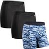 DANISH ENDURANCE 3 Boxer Sportivi, in Microfibra, Elasticizzato, Intimo per Sport, da Uomo, Multicolore (1x Blu, 1x Nero, 1x Verde), 3XL